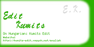 edit kumits business card